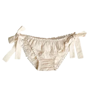Braga con lazos y volantes Plumetti Ivory