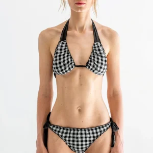 Bikini triángulo Vichy Black