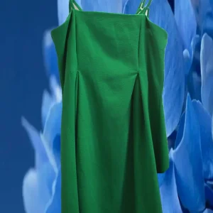 VESTIDO VERDE CORTO TIRANTES  VUELO