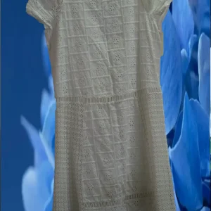VESTIDO MANGA CORTA BLANCO CON ESTAMPADO