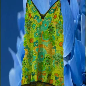 VESTIDO CORTO CUELLO HALTER FLORES