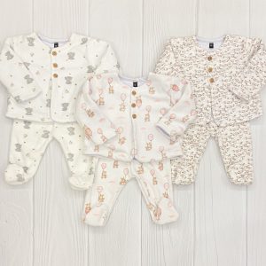 Conjunto de batita y pelele en plush