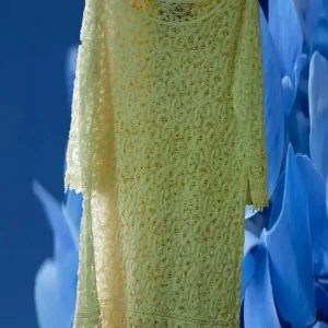VESTIDO CORTO BLANCO DE ENCAJE