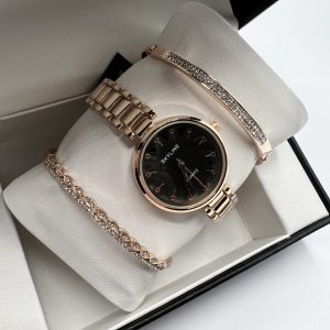 Conjunto Reloj Acero + Brazaletes