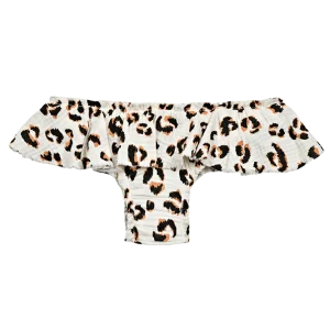 Braga con volantes Animal Print Ivory