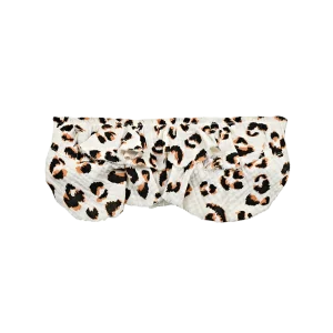Bandeau con volantes Animal Print Ivory