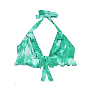 Bikini triángulo y volantes Tie Green