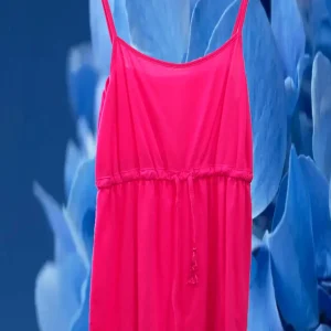 VESTIDO ROSA CORTO TIRANTES
