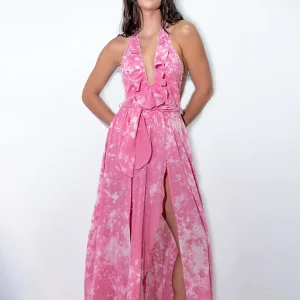 Falda larga Tie Pink
