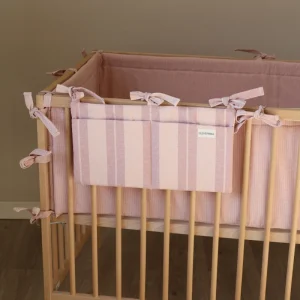 Organizador de cuna Stripe XL Rosa