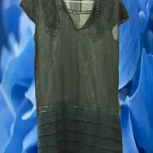 VESTIDO NEGRO MANGA CORTA