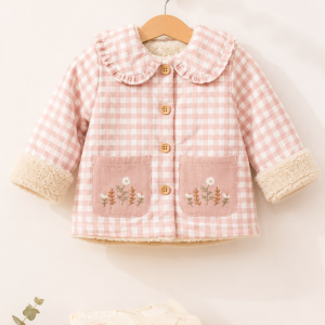 Campera Forrada Vichy Rosa