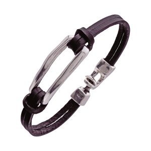 Pulsera cuero doble