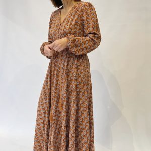 Vestido largo círculos