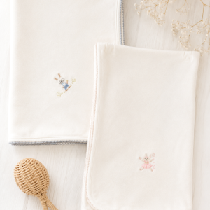 Rebozo en algodón PIMA Bordado Rabbit Collection