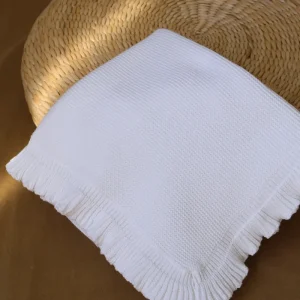 Manta Tricot Blanco