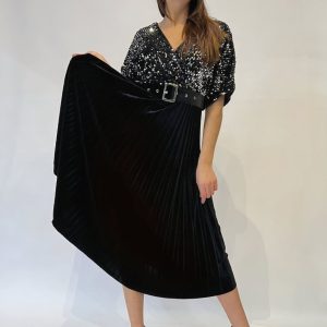 Vestido terciopelo y lentejuelas