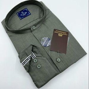 Camisa lisa cuello Mao