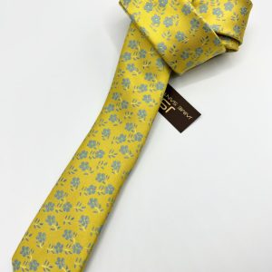 Corbata estrecha estampado flor
