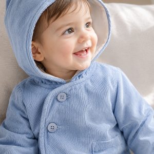 Campera Capucha Cotele PIMA Azul