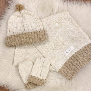 Set tejido gorro/guantes/bufanda