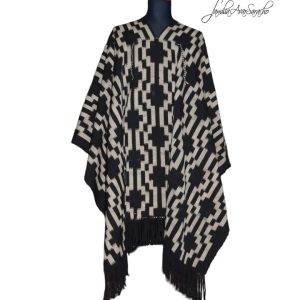 PONCHO ATADO A510 – UN PAÑO -TRAMA Y URDIMBRE FINA DISEÑO ESPECIAL –  – SOLO POR PEDIDO