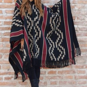 PONCHO ATADO A024 –  UN PAÑO – TRAMA Y URDIMBRE FINA – SOLO POR PEDIDO