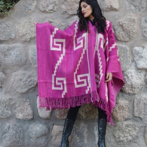PONCHO ATADO A083 –  UN PAÑO – TRAMA Y URDIMBRE FINA – SE REALIZA POR PEDIDO
