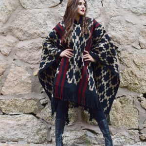 PONCHO ATADO A247 –  UN PAÑO – TRAMA Y URDIMBRE FINA – SOLO POR PEDIDO