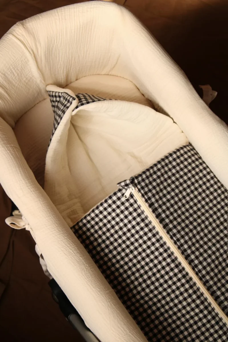 Saco Capazo Vichy Classic + Gasa Cruda - Imagen 2