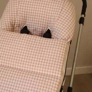 Saco Silla Cochecito Vichy Rosa