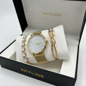 Conj. reloj y dos brazaletes