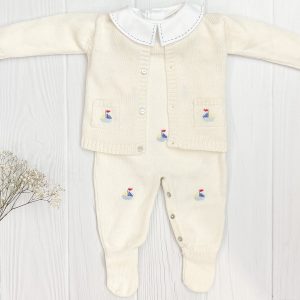 Conjunto tejido 3 piezas Baby Alpaca Boat