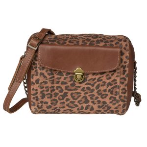 Bolsa Mantilla Miel con Leopardo