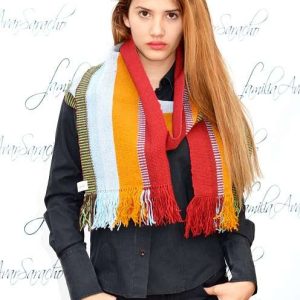 Bufanda N103  «Familia Avar Saracho» Realizado en lana de oveja – SOLO POR PEDIDO