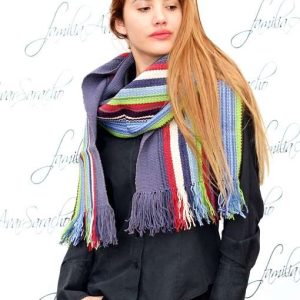 Bufanda N104  «Familia Avar Saracho» Realizado en lana de oveja – SOLO POR PEDIDO