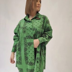 Sobrecamisa pana estampada