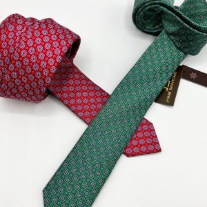 Corbata estampado medallones