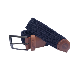 Cinturón Trenzado Cognac Azul