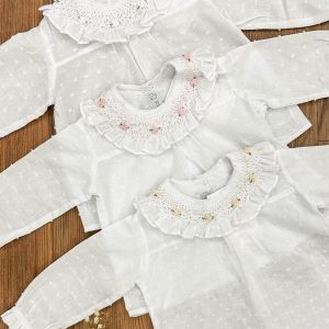 Camisa Smock Plumeti Blanca