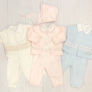 Conjunto saco y pantalón PIMA bordado smock