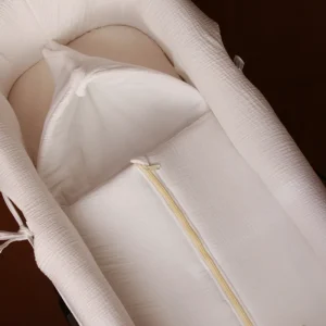 Vestidura Cochecito Gasa Blanca + Gasa Cruda Reversible