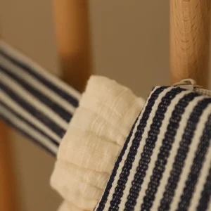 Neceser Volante Apron Stripe Jean+ Gasa Cruda