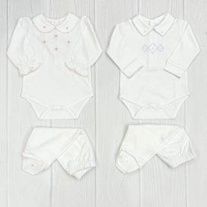 Conjunto Body y Pelele PIMA Bordado