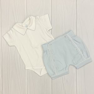 Body y bloomer en algodón PIMA con bordado a mano Baby