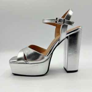 Sandalia Napa Metal Plata
