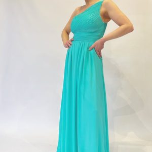 Vestido largo gasa de un tirante