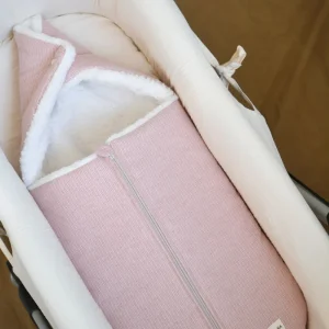 Saco Capazo Mini Stripe Rosa + Borreguito