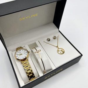 Conjunto Reloj Acero