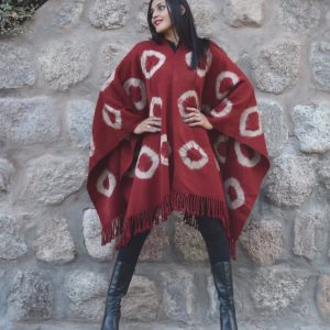 PONCHO DE ARGOLLAS G131 – UN PAÑO – TRAMA Y URDIMBRE FINA – SOLO POR PEDIDO